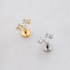 CZ MARQUISE SQUARE ROUND BEZEL THREADLESS (PUSH IN) 316L SURGICAL STEEL LABRET SET